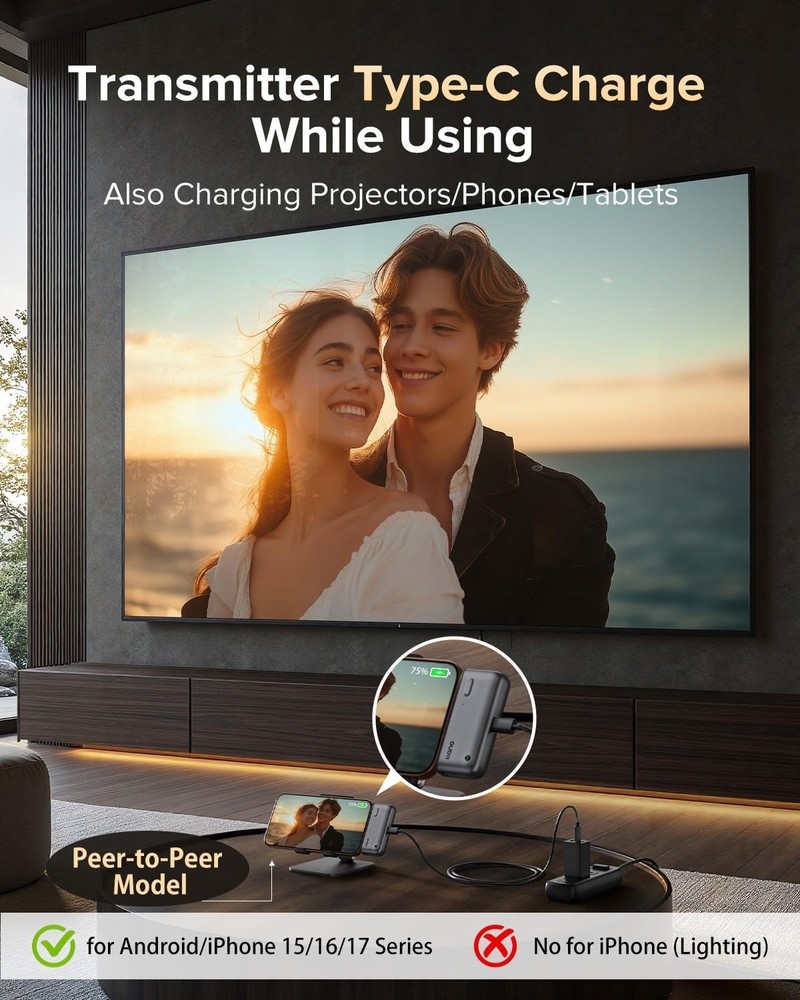 S850 Type-C Wireless HDMI Transmitter and Receiver, 50M, Ultra 4K Decode Input 1