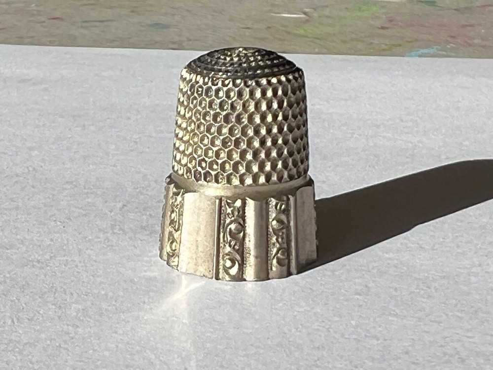 Antique Sterling Simons Dated 1889 Thimble