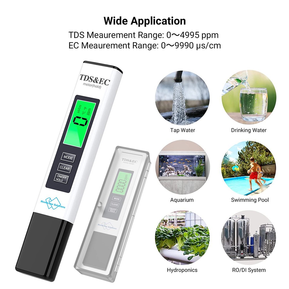 Digital TDS Meter Drinking Water Quality Purity Tester Testing Kits Measure Pen