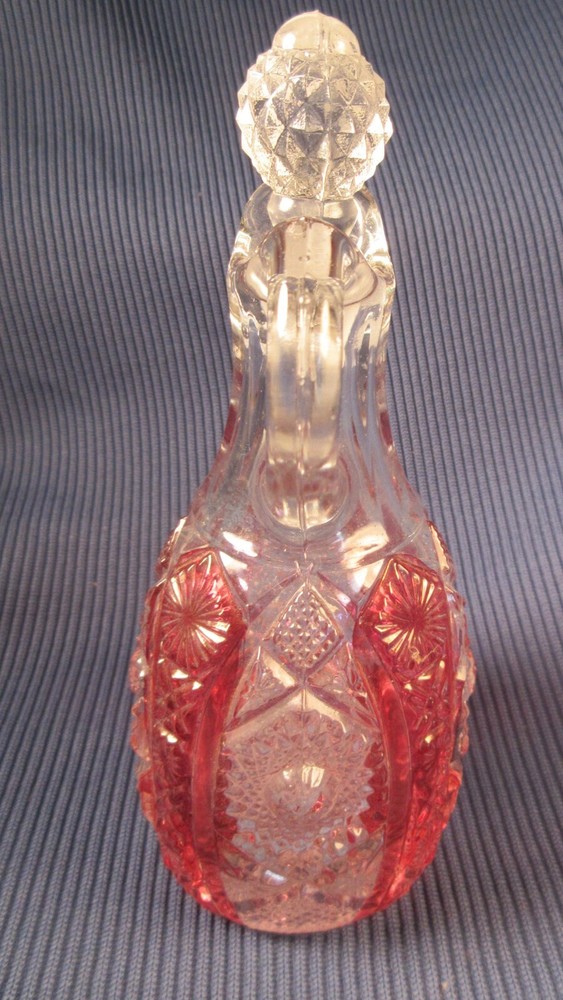 EAPG Imperial Glass Co. Cruet #500, Ruby Flashing