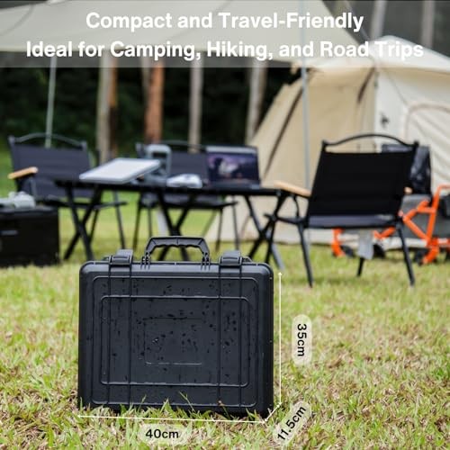 Waterproof Storage Case for Starlink Mini, Protective Hard Case with Foam Black