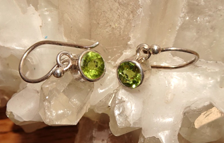 Peridot Earrings - Sterling Silver  J924