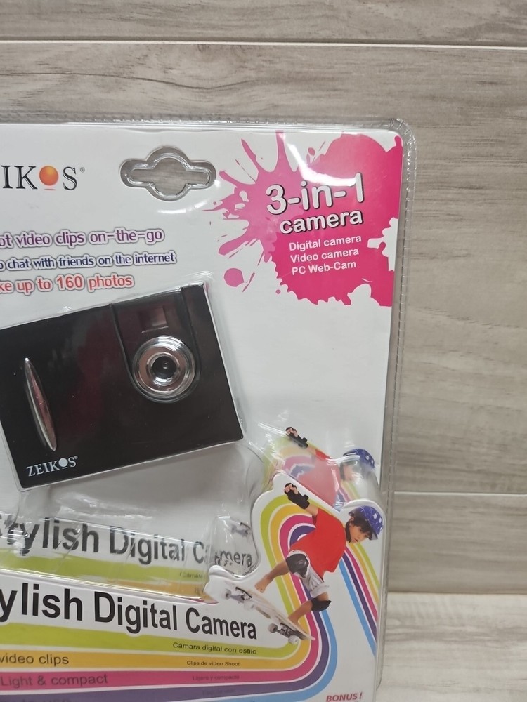 Zeikos 3-in-1 Stylish Digital Camera New