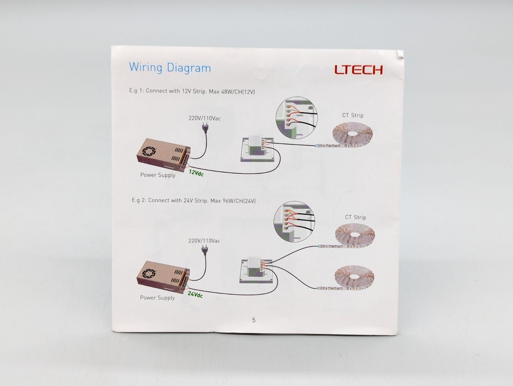 LTech E Series Touch Panel E2 LED Light Switch Dimmable Wireless CT RGB RGBW