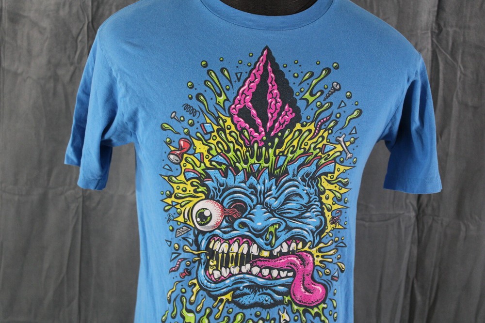 Retro Volcom Shirt - Timbo Phillips Exploding Face - Men's Large