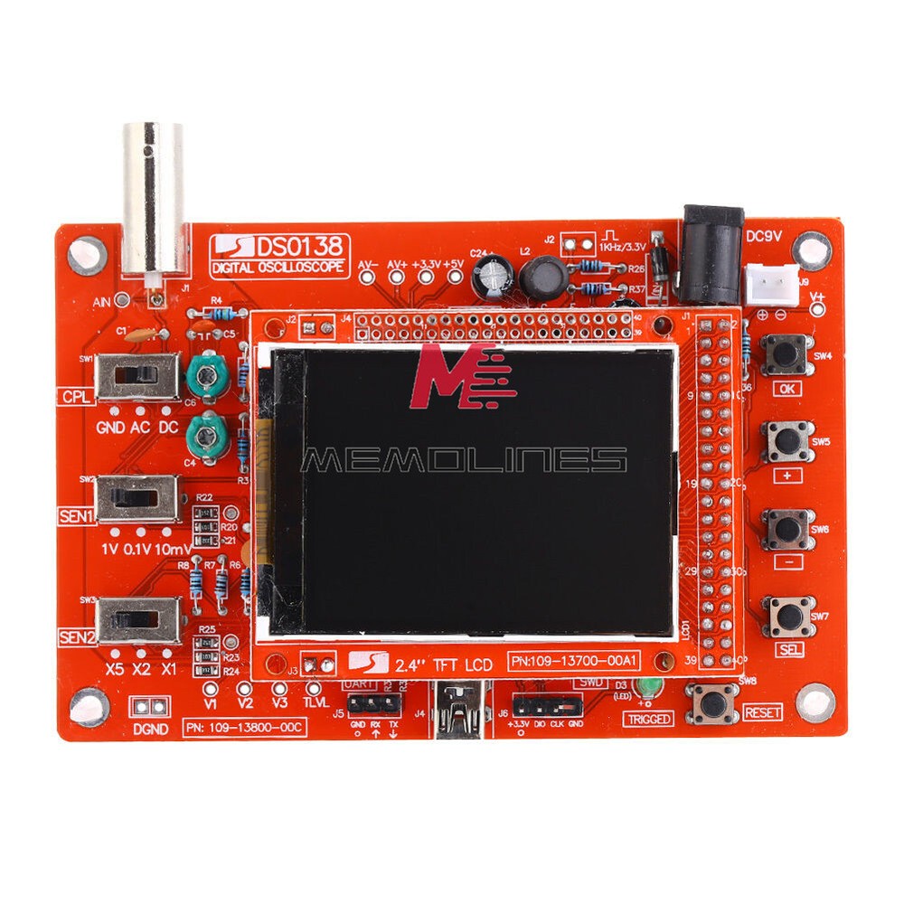 2.4" TFT DSO138 Screen Digital Oscilloscope 1Msps + Probe Analog Bandwidth