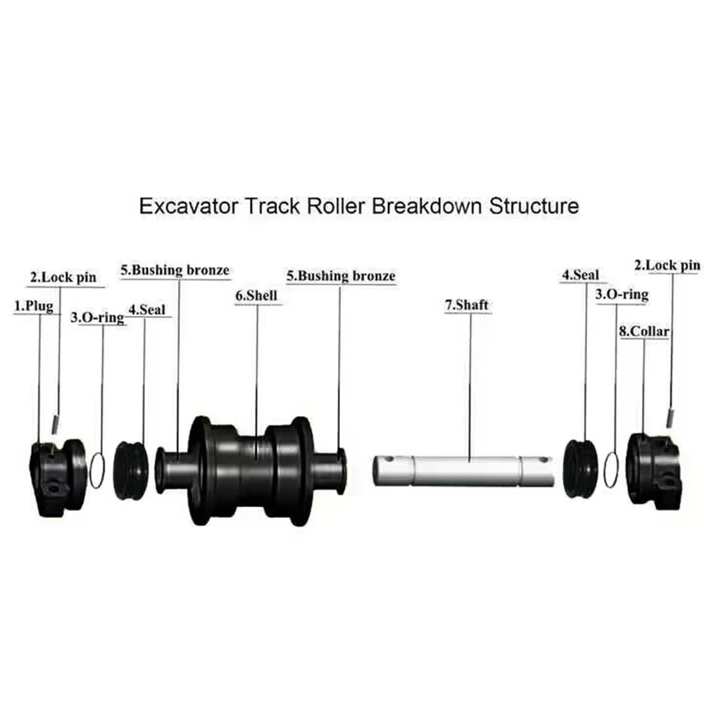 Bottom Roller Track Roller Undercarriage Fit VOLVO EC35 Mini Excavator