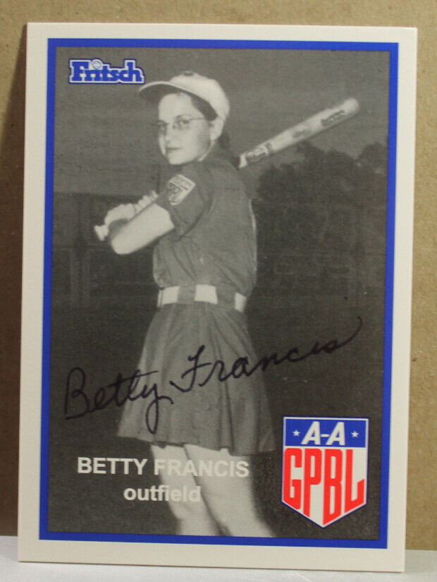 AAGPBL "BETTY FRANCIS" SIGNED CARD #66
