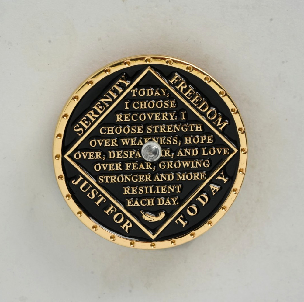 Pink Rotating Triangle 11 Year Sobriety Coin Narcotics Anonymous Medallion