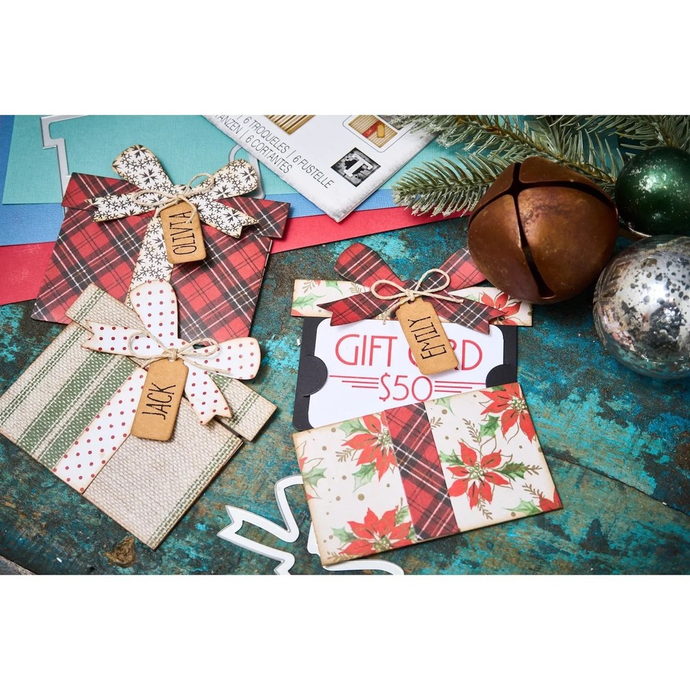Tim Holtz "GIFT CARD PACKAGE" Christmas Sizzix Thinlits Cutting Dies 2025