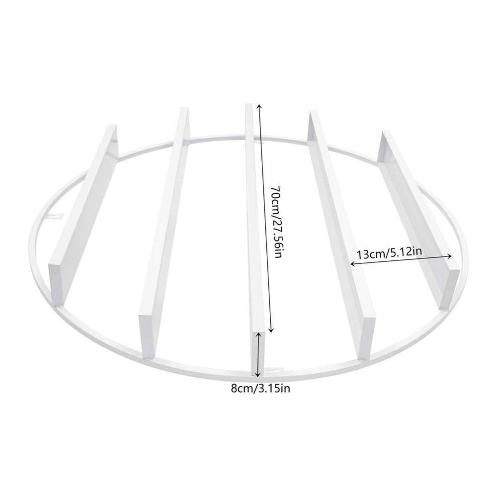Wall Mounted Round Shape Nail Polish Storage Rack, Holder Display Stand for Nail