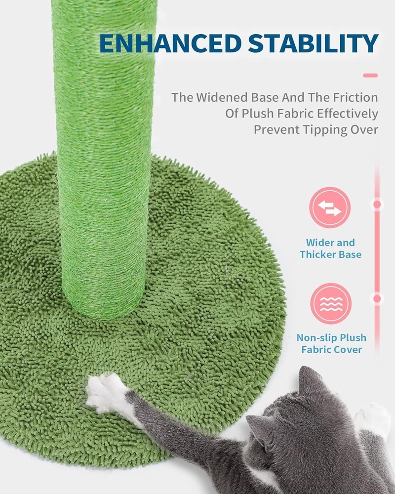 Multi-Functional 21.7" Cat Tree with Stable Base and Plush Ball for Kittens