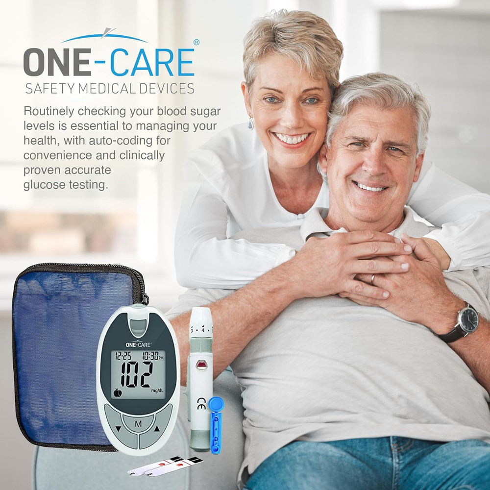 Glucose Monitoring System with Glucometer, 10 Test Strips, Lancing Dev