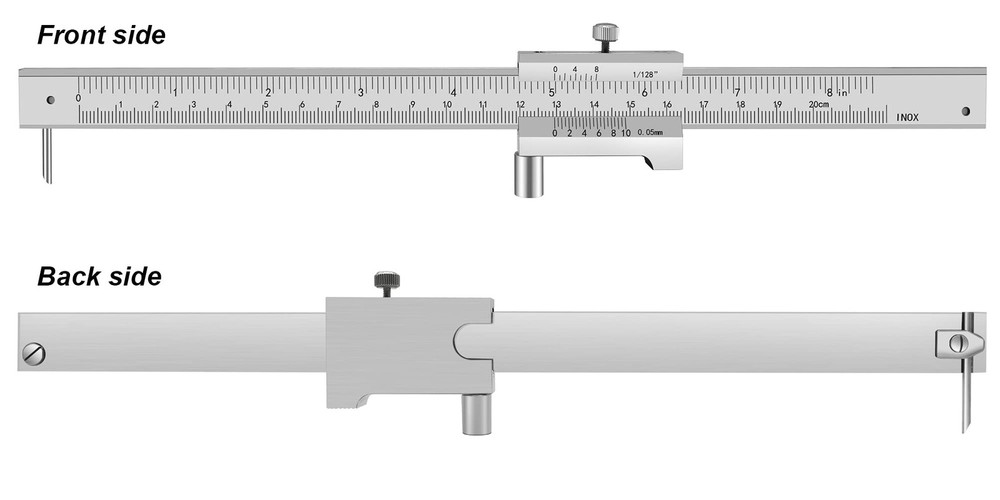 Parallel Crossed Caliper 0-20cm (0 - 8 inch) with 2 Carbide Scriber / Needle,...