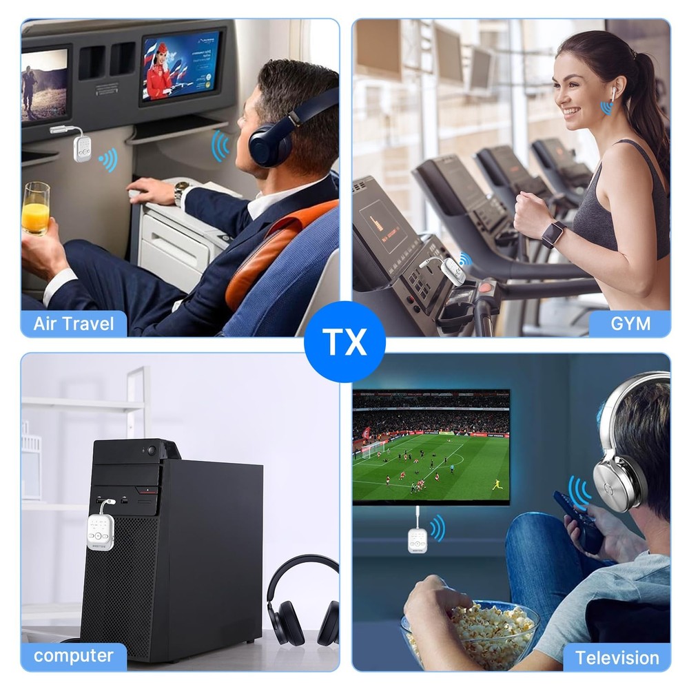 Ultra Bluetooth 5.4 Transmitter & Receiver,2-in-1 Wireless Audio Transmitter ...