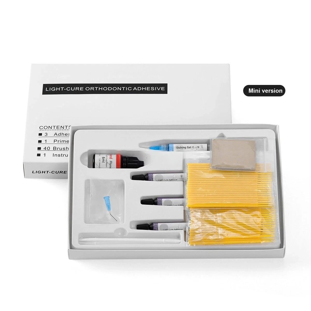 Dental Orthodontic Light Cure Brackets Mini Adhesive Bonding System Kit