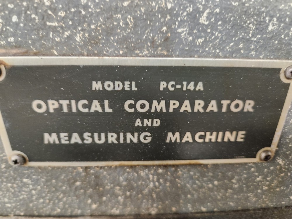 JONES AND LAMSON OPTICAL COMPARATOR MODEL PC-14A