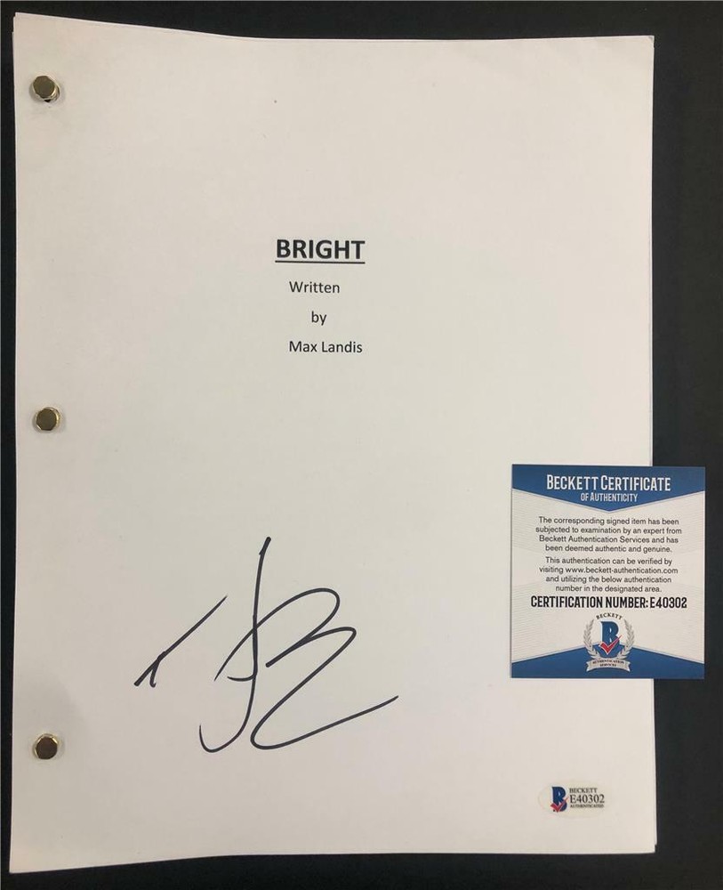 Actor JOEL EDGERTON autograph signed BRIGHT Full Movie Script ~ Beckett BAS COA