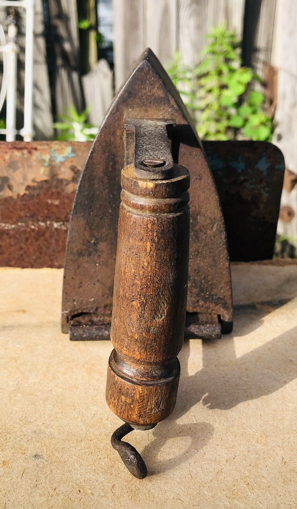 Rare Antique FLAT/SAD IRON with Insert