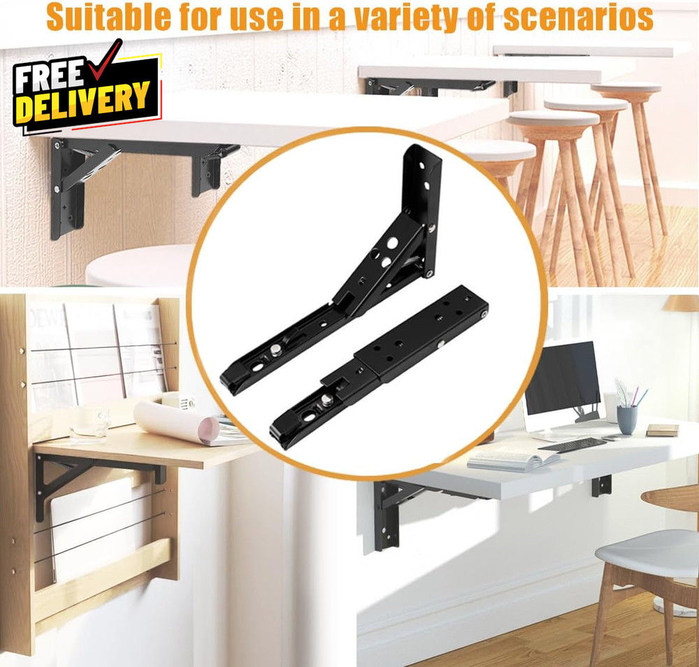 Wall Table Fold down Hinge 90 Degree Self-Locking Folding Hinge Save Space Drop