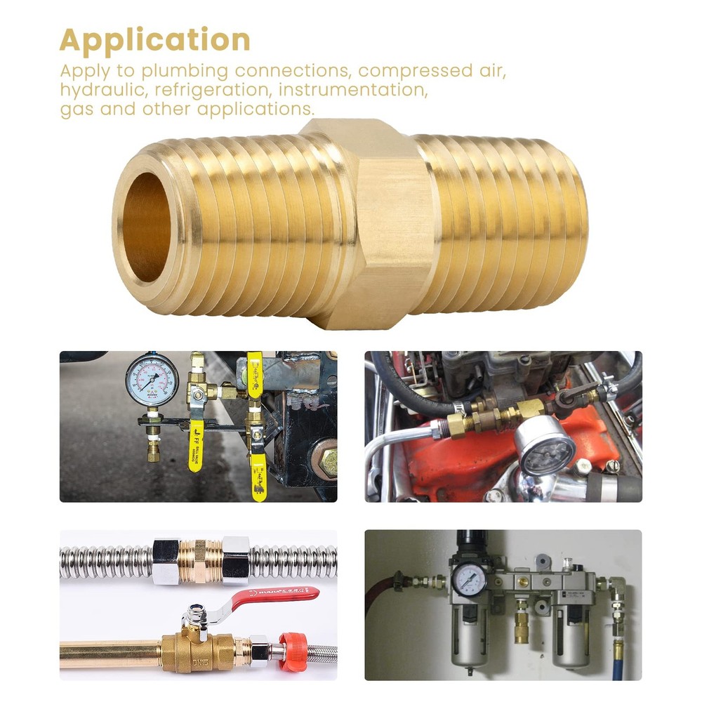 1/4 NPT x (O.D x O.D: 1/2'' x 1/2''), Size is the nominal pipe code, it does...