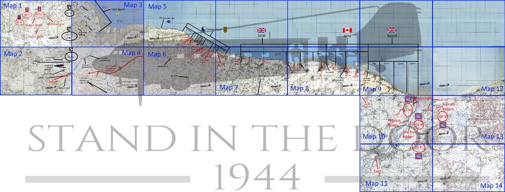 WW2 Normandy D-Day map 1 Ste Mere Eglise