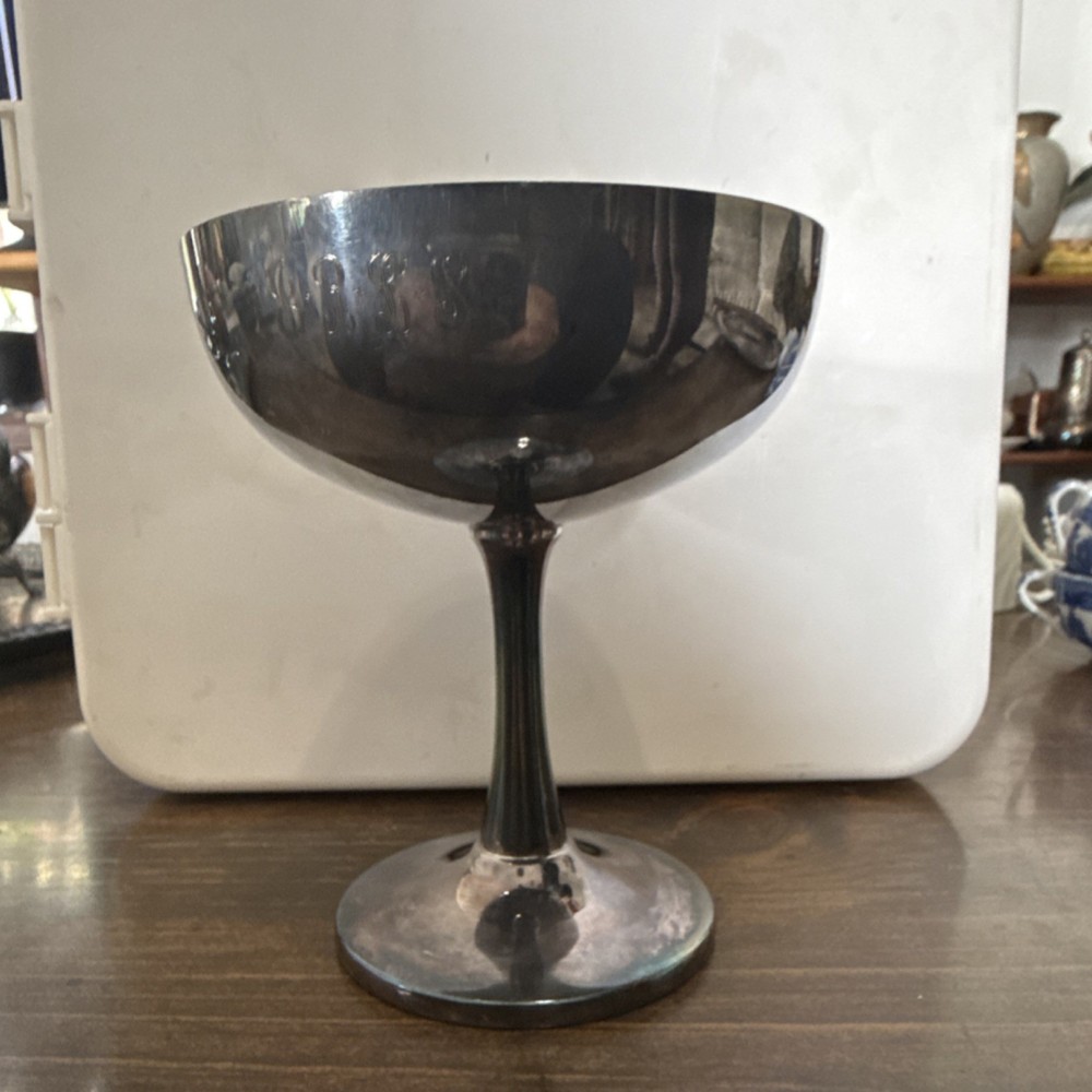 Crescent Silverplate Goblet Cup EC 78 Elegant Decorative Silver-Plated Drinkware