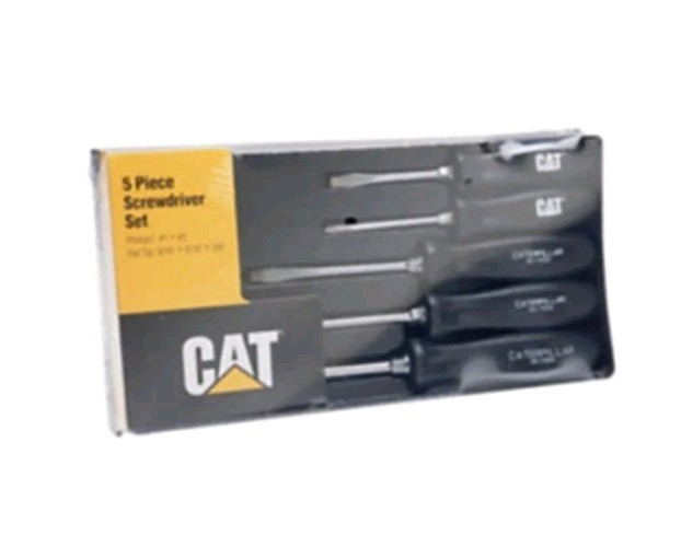 CAT Tools 5pc Hard Handle Screwdriver Set - BLACK