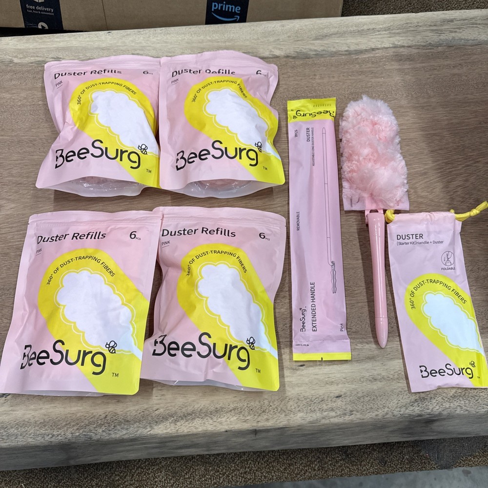 BeeSurg Duster With Extension Handle And 24 Refills Total