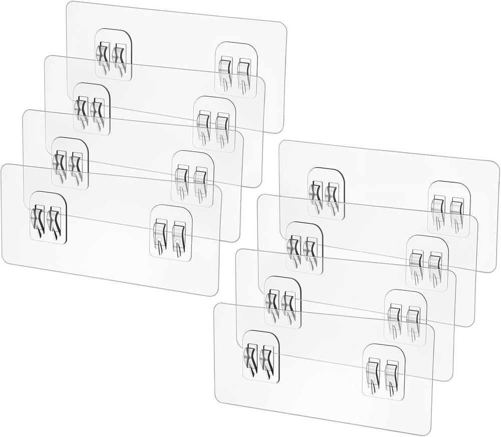 8 Pack Shower Caddy Adhesive Replacement, No Drilling Wall Mount Hook Strong ...