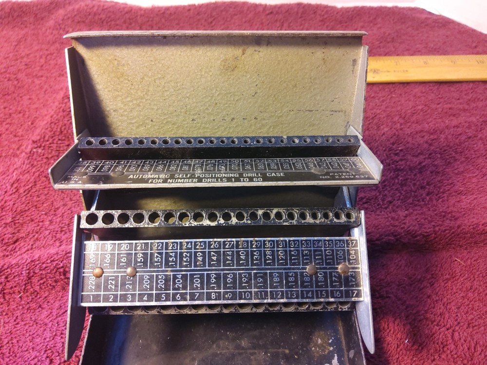 Vintage CRAFTSMAN Drill Case Index 1-60, No Bits..