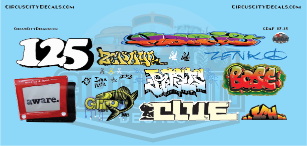 Railroad Graffiti HO Scale Decal Set
