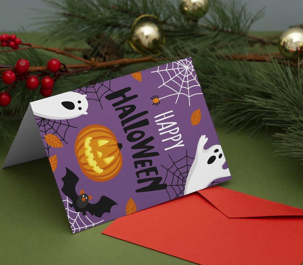 Halloween Cards with Envelopes, 18 Pack – 9 Assorted Designs