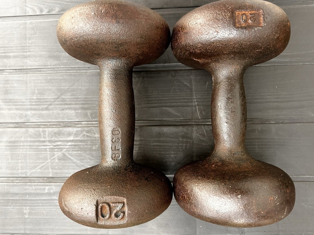 Vintage 20lb Bunhead dumbbells