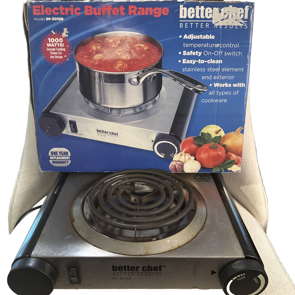Better Chef Electric Buffet Range Single Burner IM-301SB