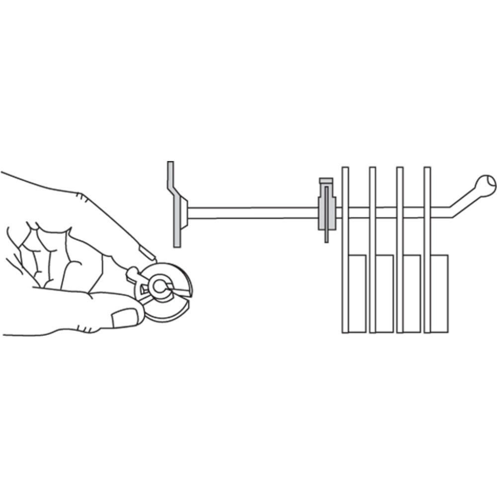 White Plastic Inventory Control Clips