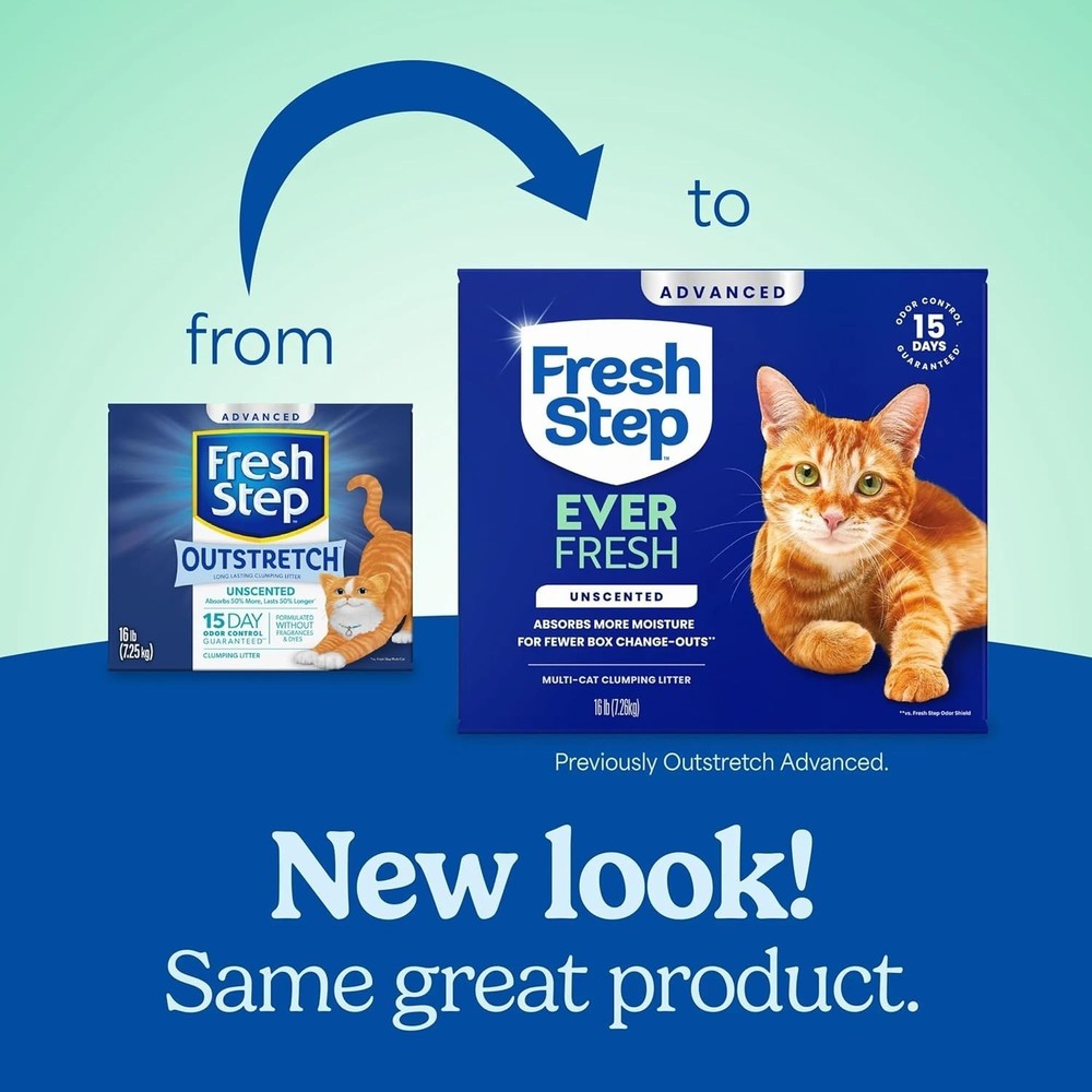 32 lb Advanced Ever Fresh Cat Litter - Low Dust, Odor Control, Unscented Formula