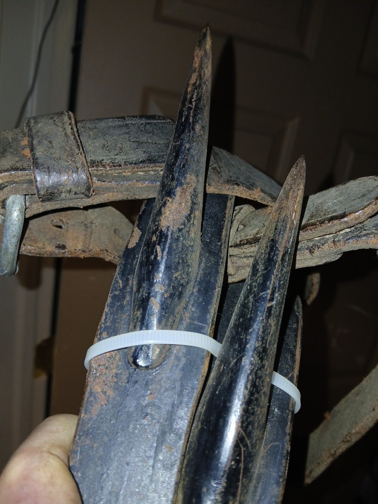 Bell System lineman gaffs Original Leather Straps -used