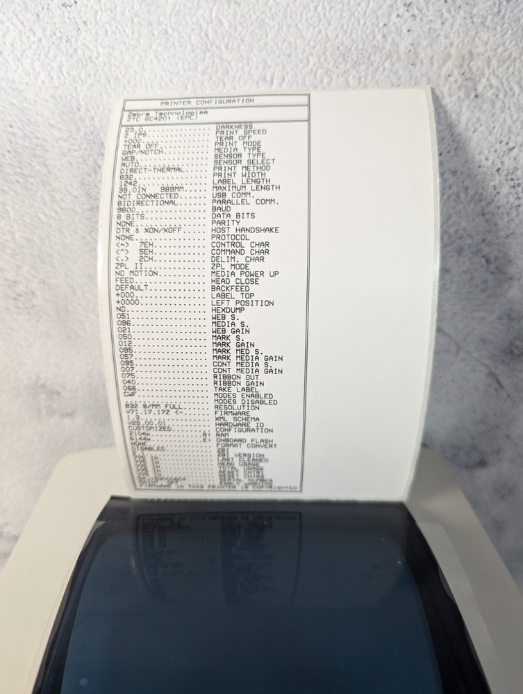 ZEBRA GC420T Dt/Tt BARCODE PRINTER With Power Cord Only