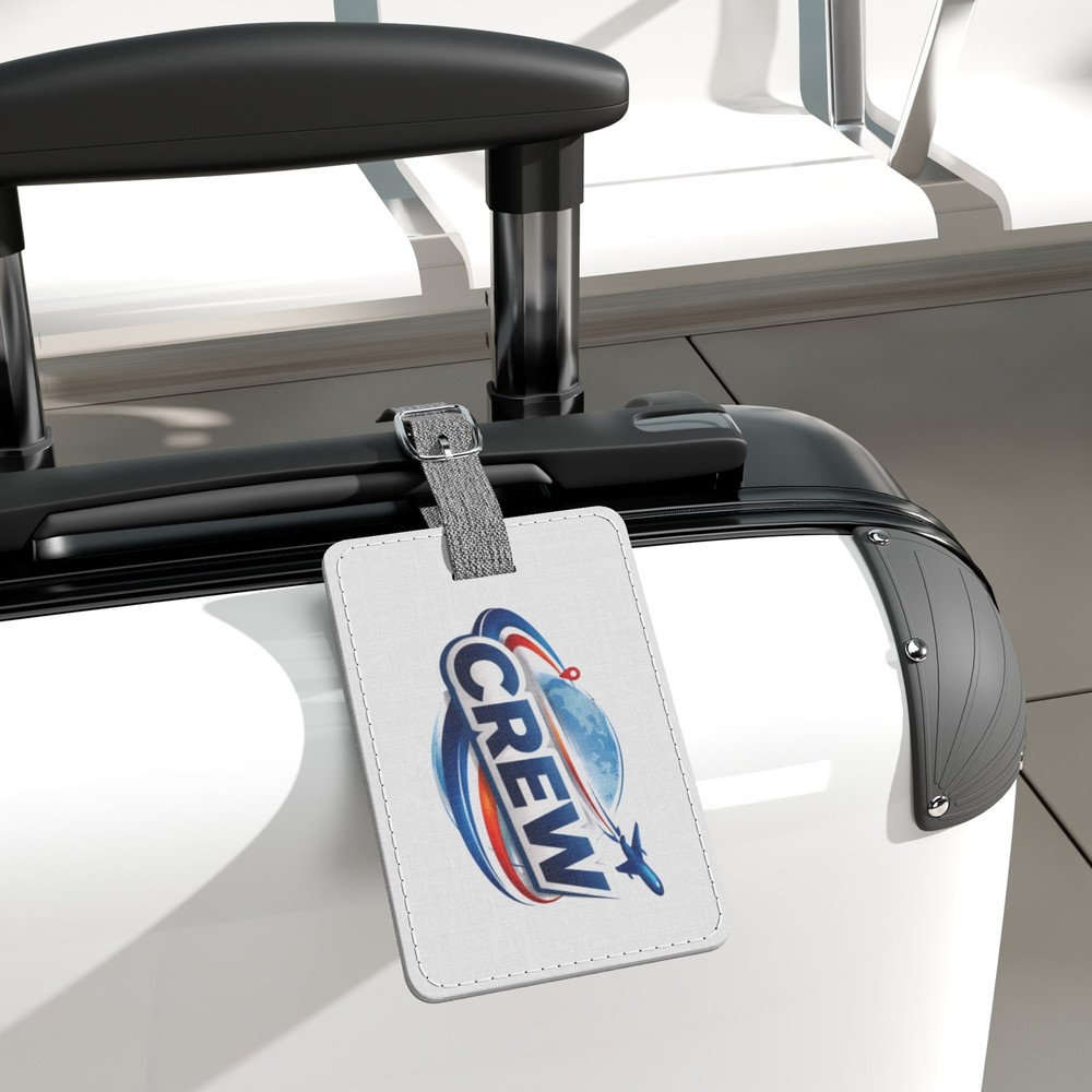 Airline Flight Crew Saffiano Polyester Luggage Tag, Rectangle