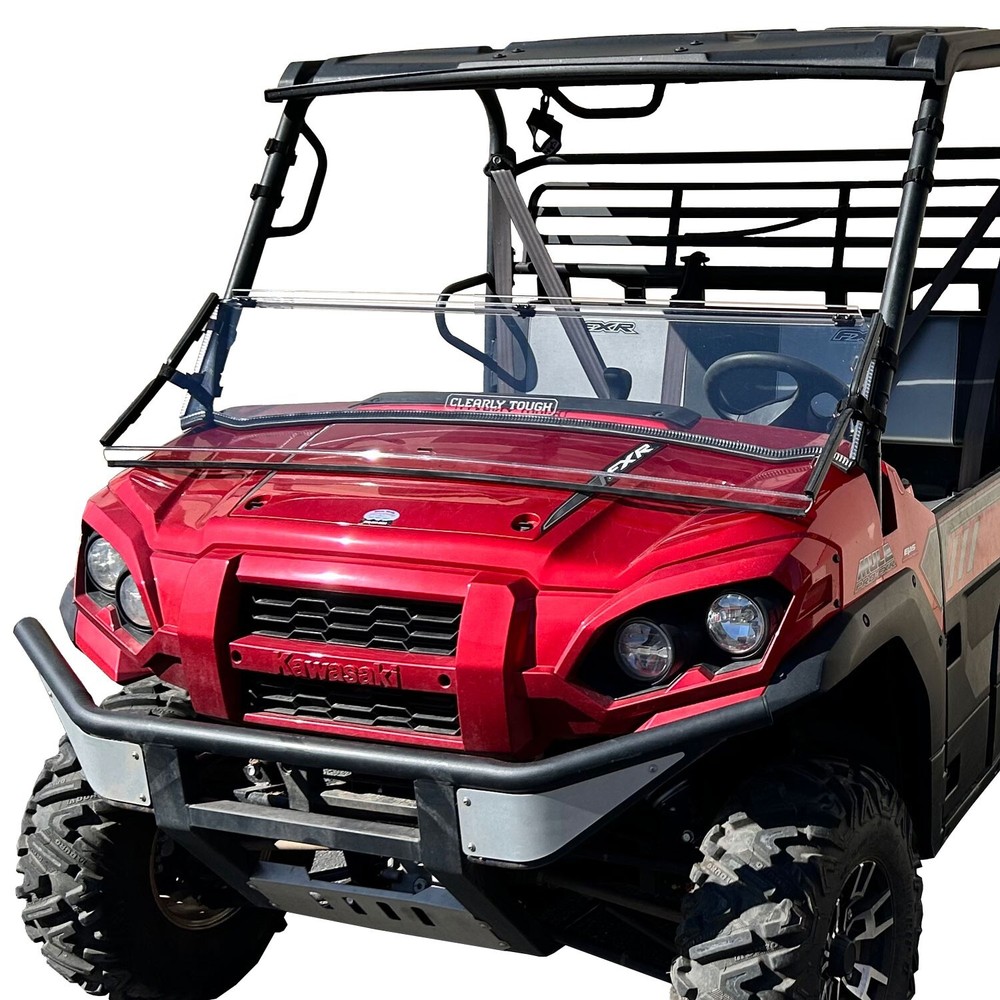 Clearly Tough Kawasaki Mule Pro FXR Full Folding Windshield