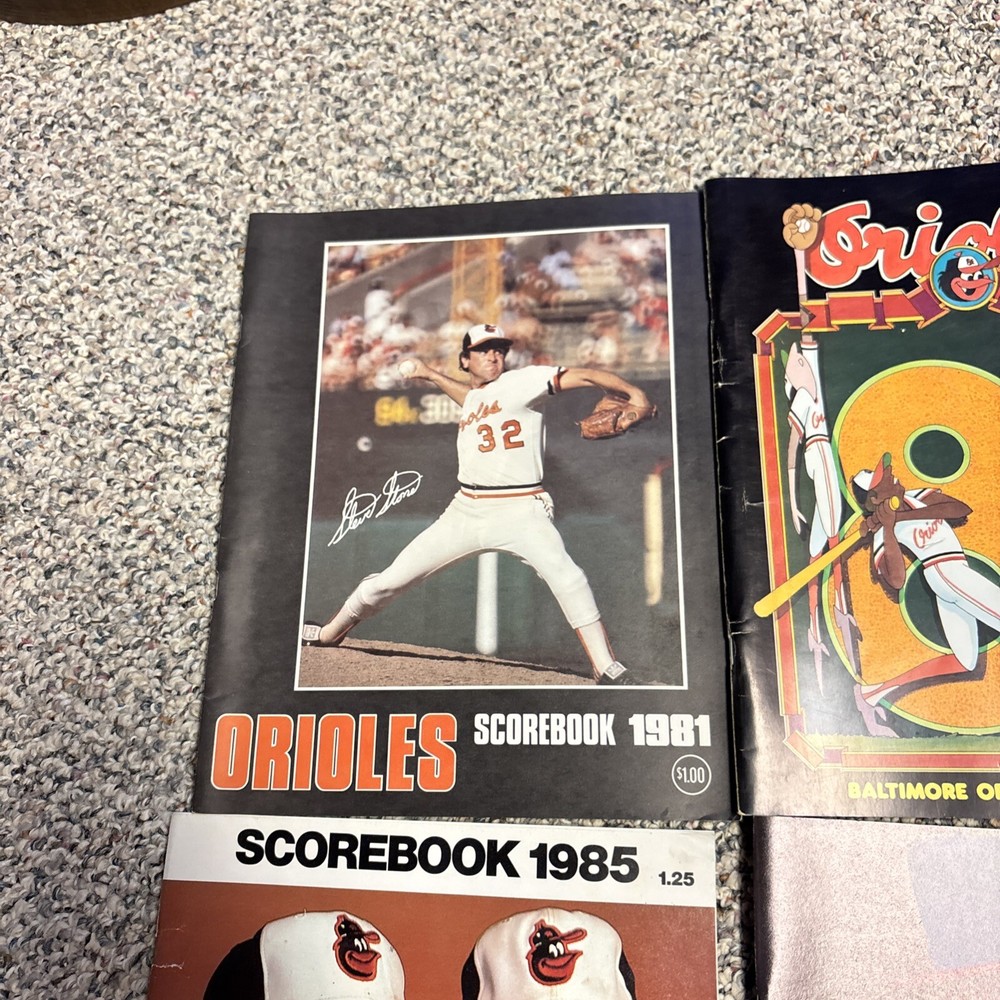 baltimore orioles 1979-1986 Program & Yearbook Lot