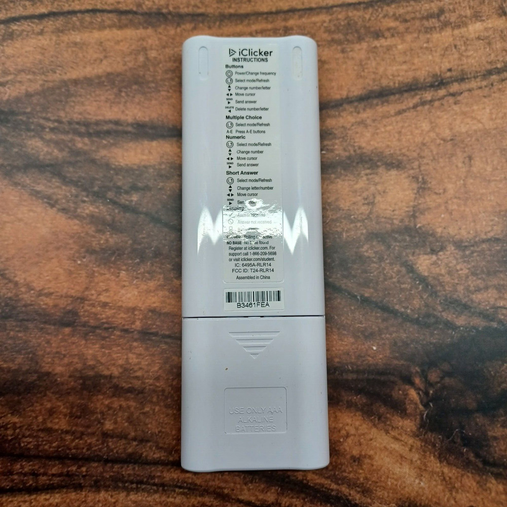 iClicker 2 Student Classroom Response RLR14 Remote Control (Remote Only) TESTED