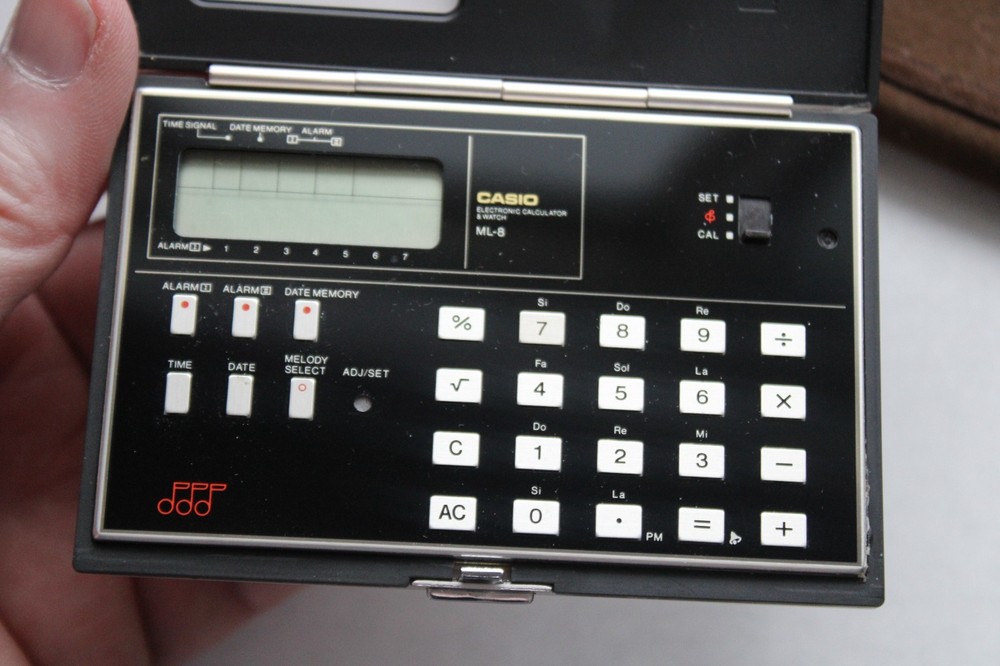 Vintage Casio ML-8 Electrical Calculator/ Watch Handheld
