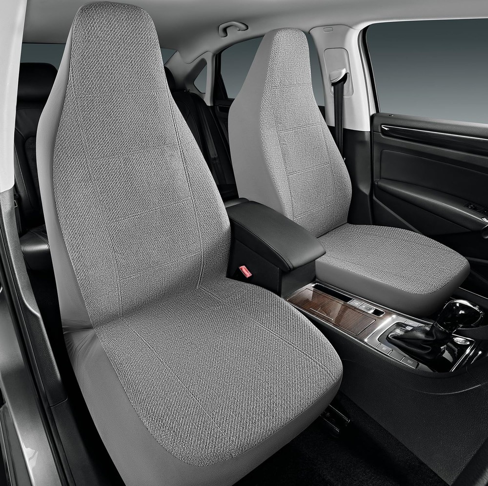 Road Comforts Car Seat Covers for Front Seat, High Back Back, gray