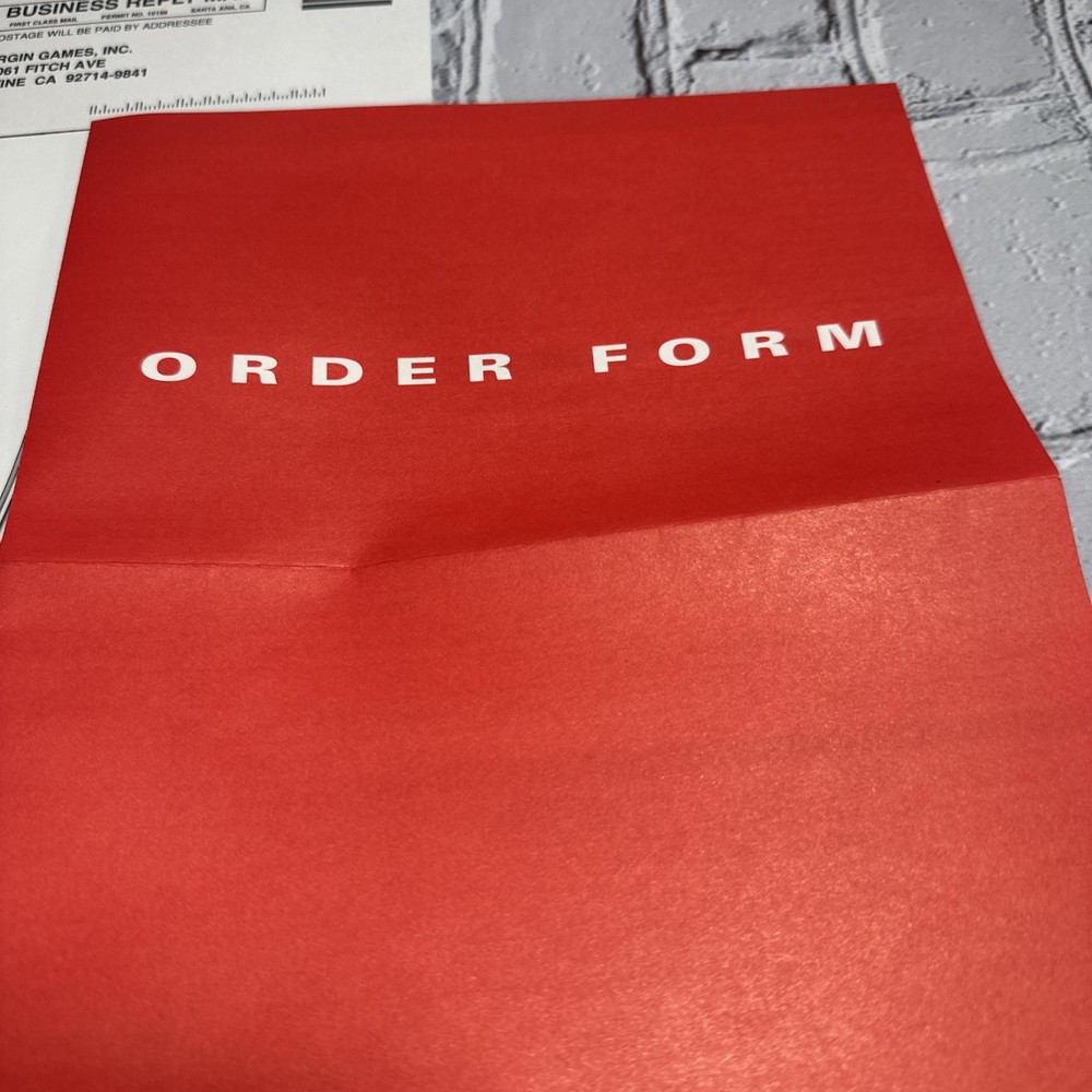 Vintage Virgin 1994 Releases Computer Games Software Brochure Order Form