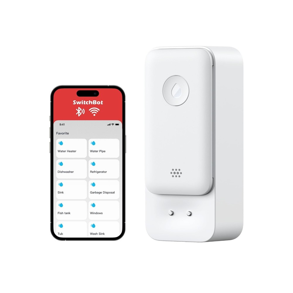 SwitchBot WiFi Water Sensor, Smart Water Leak Detector, 100dB Adjus... Fast Ship
