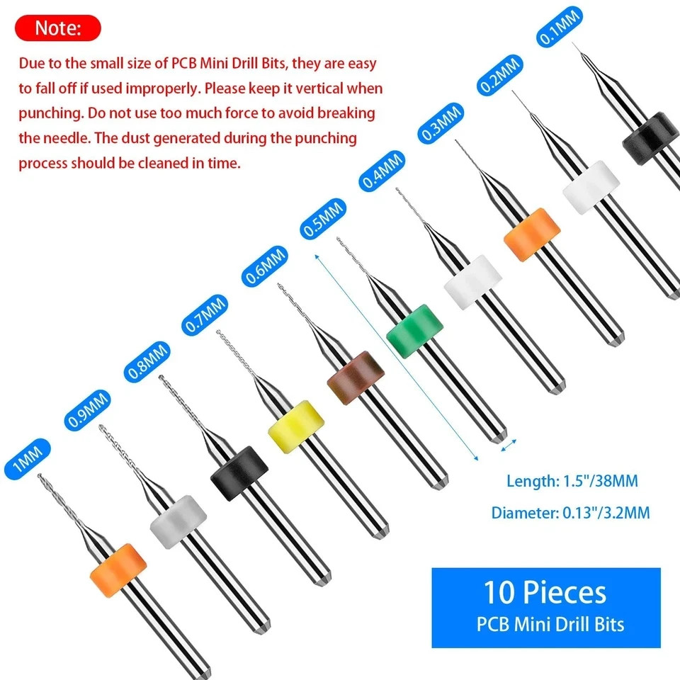 36 Pieces Hand Drill Set, Pin Vise Hand Drill with 10PCS PCB Mini Drill Bits ...