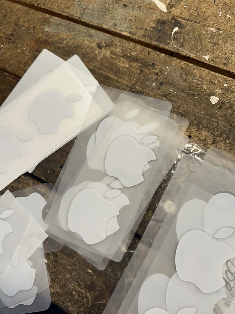 Apple Stickers - White - From iPhone 📱 Sticker 2 Pack OEM Apple
