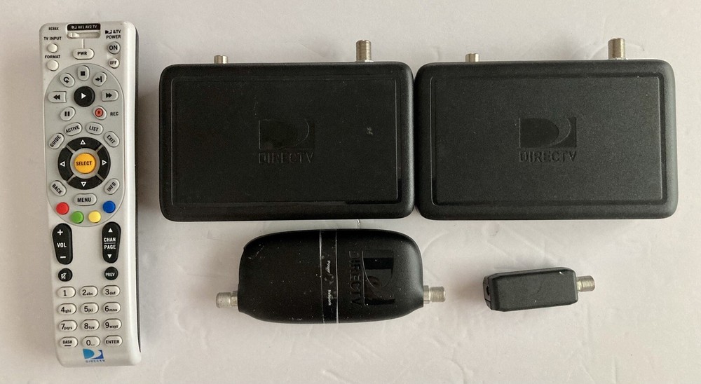 DIRECTV Advanced Whole Home Client (2), Remote and Adapters Bundle Pre-Owned